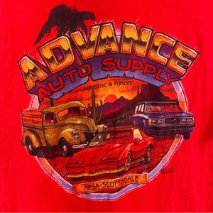 Vtg 80’s Auto Shop TShirt Adult M Cool Print Scottsdale Mesa Arizona Spiders Web
